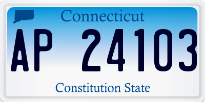 CT license plate AP24103