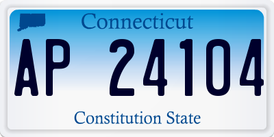 CT license plate AP24104