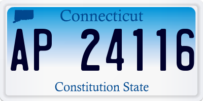 CT license plate AP24116
