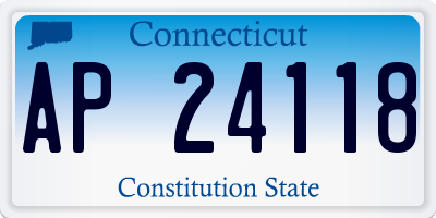 CT license plate AP24118