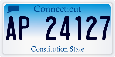 CT license plate AP24127