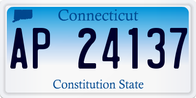 CT license plate AP24137
