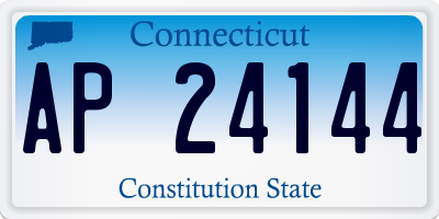 CT license plate AP24144