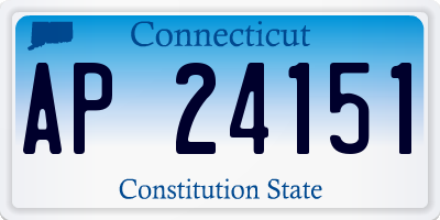 CT license plate AP24151