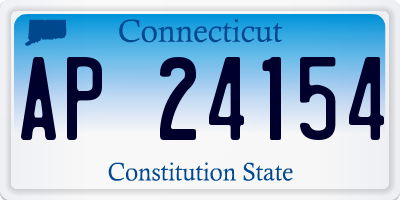 CT license plate AP24154