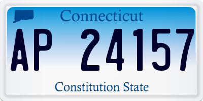 CT license plate AP24157