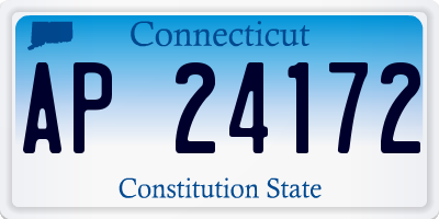 CT license plate AP24172