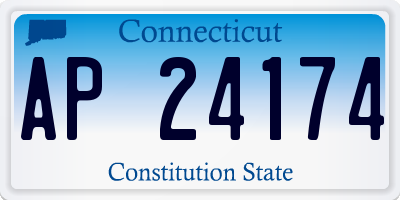 CT license plate AP24174