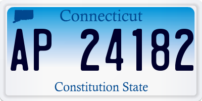 CT license plate AP24182