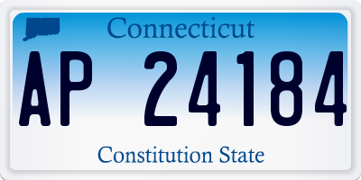 CT license plate AP24184