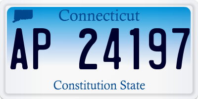 CT license plate AP24197
