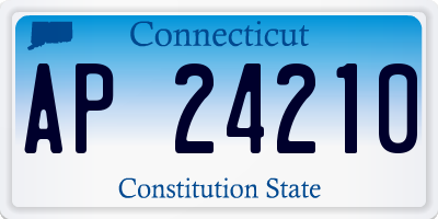 CT license plate AP24210