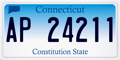 CT license plate AP24211