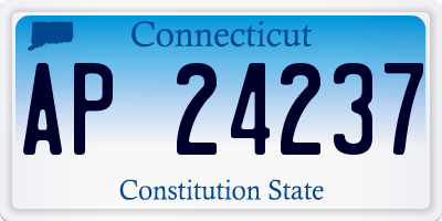 CT license plate AP24237