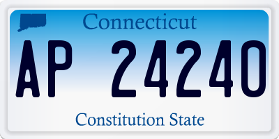 CT license plate AP24240