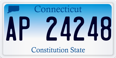 CT license plate AP24248