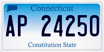 CT license plate AP24250