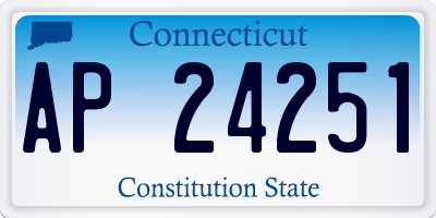 CT license plate AP24251