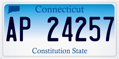 CT license plate AP24257