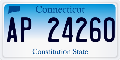 CT license plate AP24260