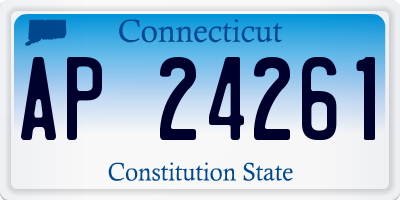 CT license plate AP24261