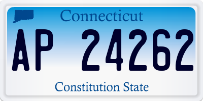 CT license plate AP24262