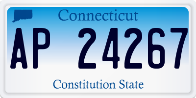 CT license plate AP24267