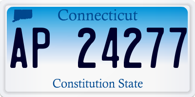 CT license plate AP24277