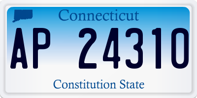 CT license plate AP24310