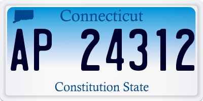 CT license plate AP24312