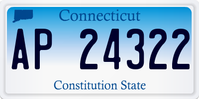 CT license plate AP24322