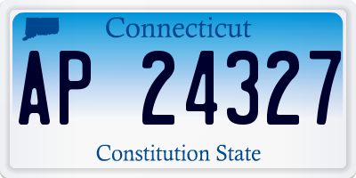 CT license plate AP24327