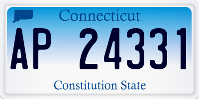 CT license plate AP24331