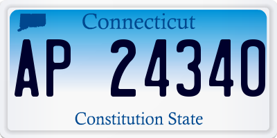 CT license plate AP24340
