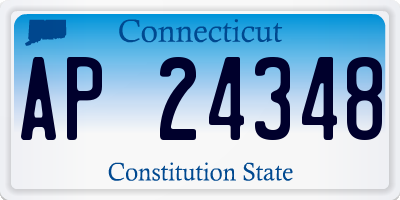 CT license plate AP24348