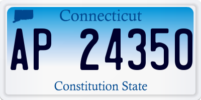 CT license plate AP24350