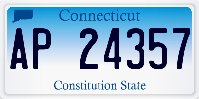 CT license plate AP24357