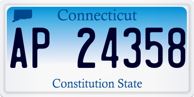 CT license plate AP24358