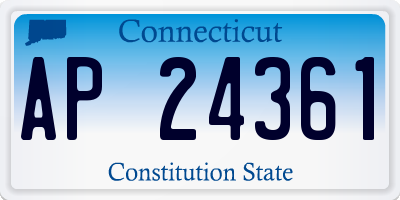CT license plate AP24361