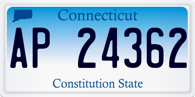 CT license plate AP24362