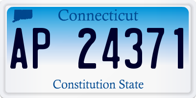 CT license plate AP24371