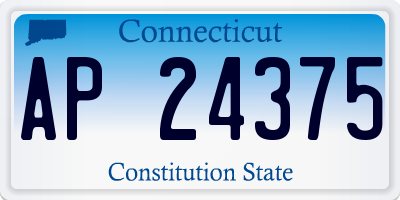 CT license plate AP24375