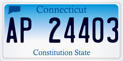 CT license plate AP24403