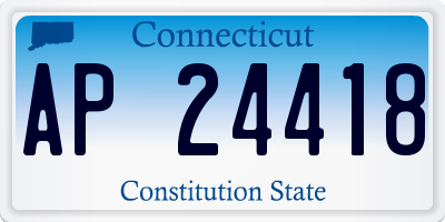 CT license plate AP24418