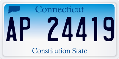 CT license plate AP24419