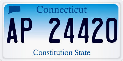 CT license plate AP24420