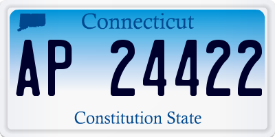 CT license plate AP24422