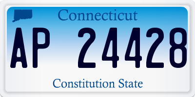 CT license plate AP24428