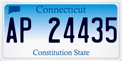 CT license plate AP24435