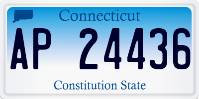 CT license plate AP24436